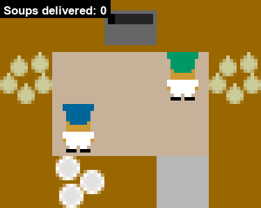 An IPPO trajectory on the cramped_room layout